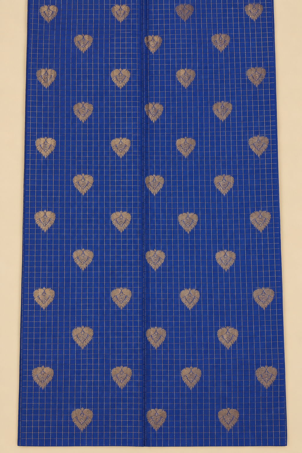 Emerald Green & Royal Blue Gold Zari Silk Saree